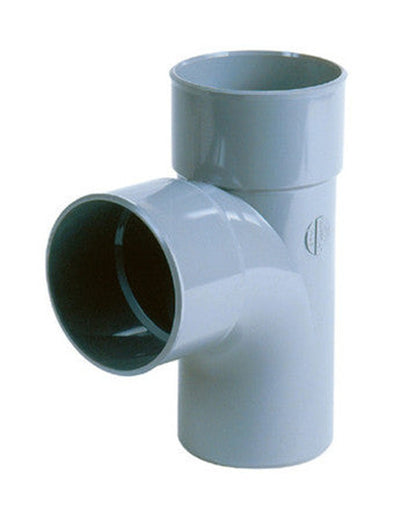 Nicoll PVC glue-in fitting Reduced Tee 87.3° MFF D 90 x D 40 grey
