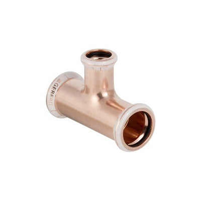 Copper press-fit reducing tee 18x15x15 mm