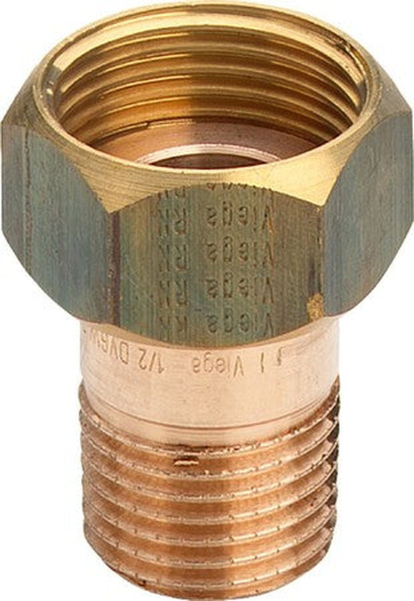 Viega mechanische koppeling brons plat 1/2"M x 3/4"F