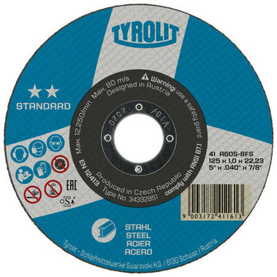 Tyrolit Standard cutting disc for steel D115x2.5