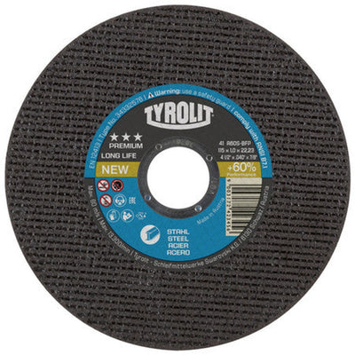 Tyrolit Premium Longlife cutting disc for steel D115x1.0