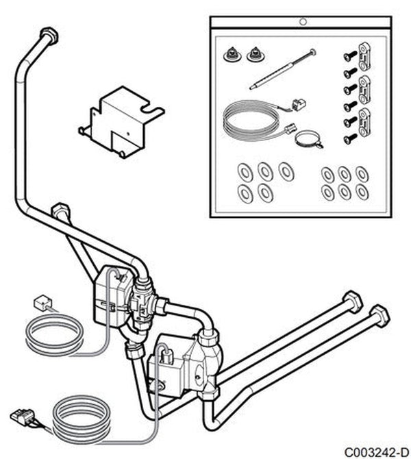 De Dietrich MV31 kit hydraulique pompe HEE et vanne 3 voies pour installation