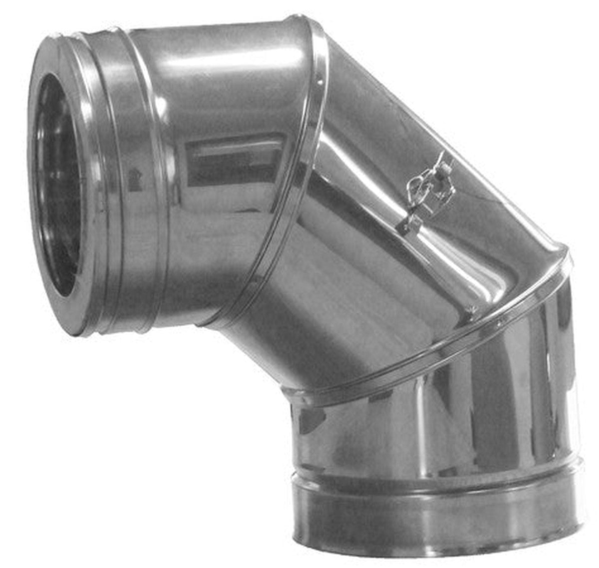 Inspectiebocht 87° dubbelwandig RVS D100