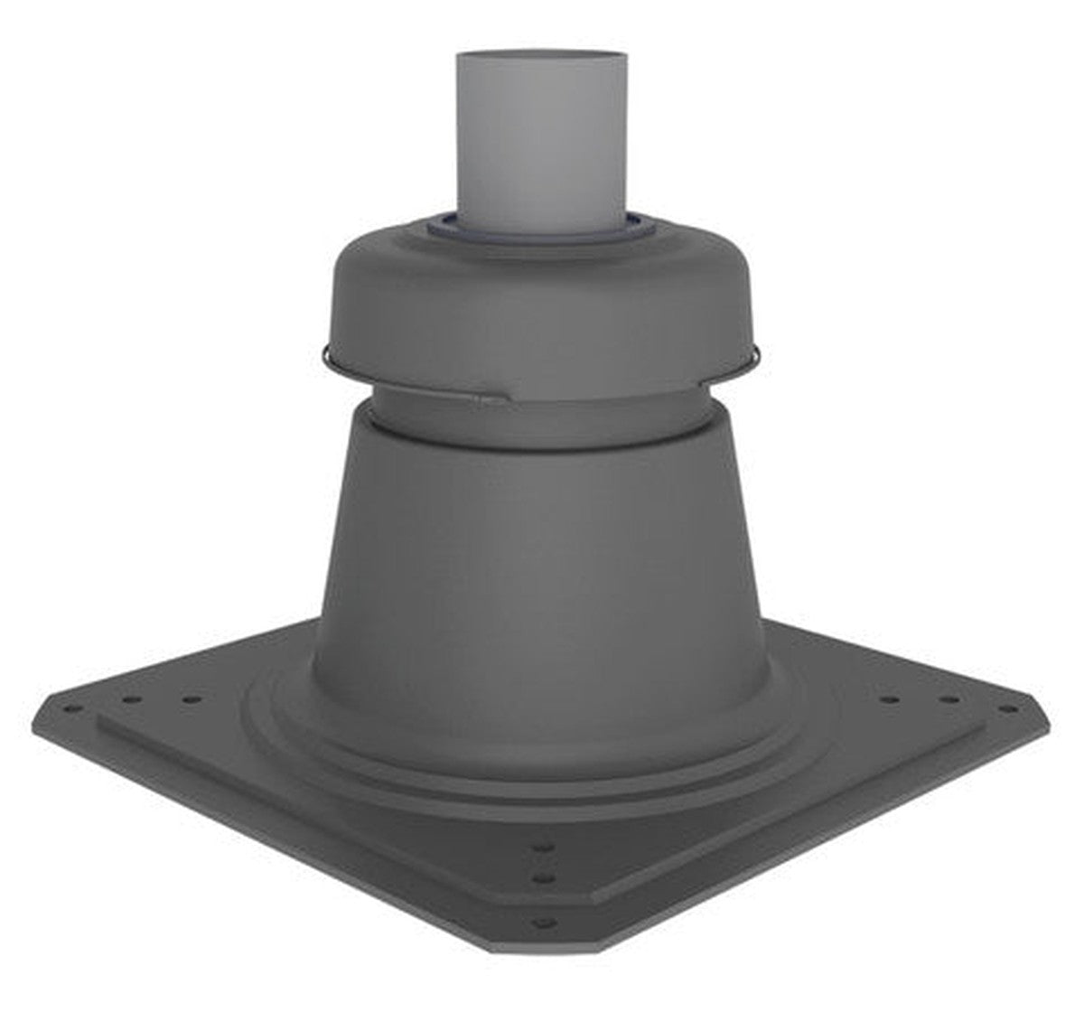 Muelink & Grol Flexline plaque de cheminée D80 en PP avec tuyau d'échappement