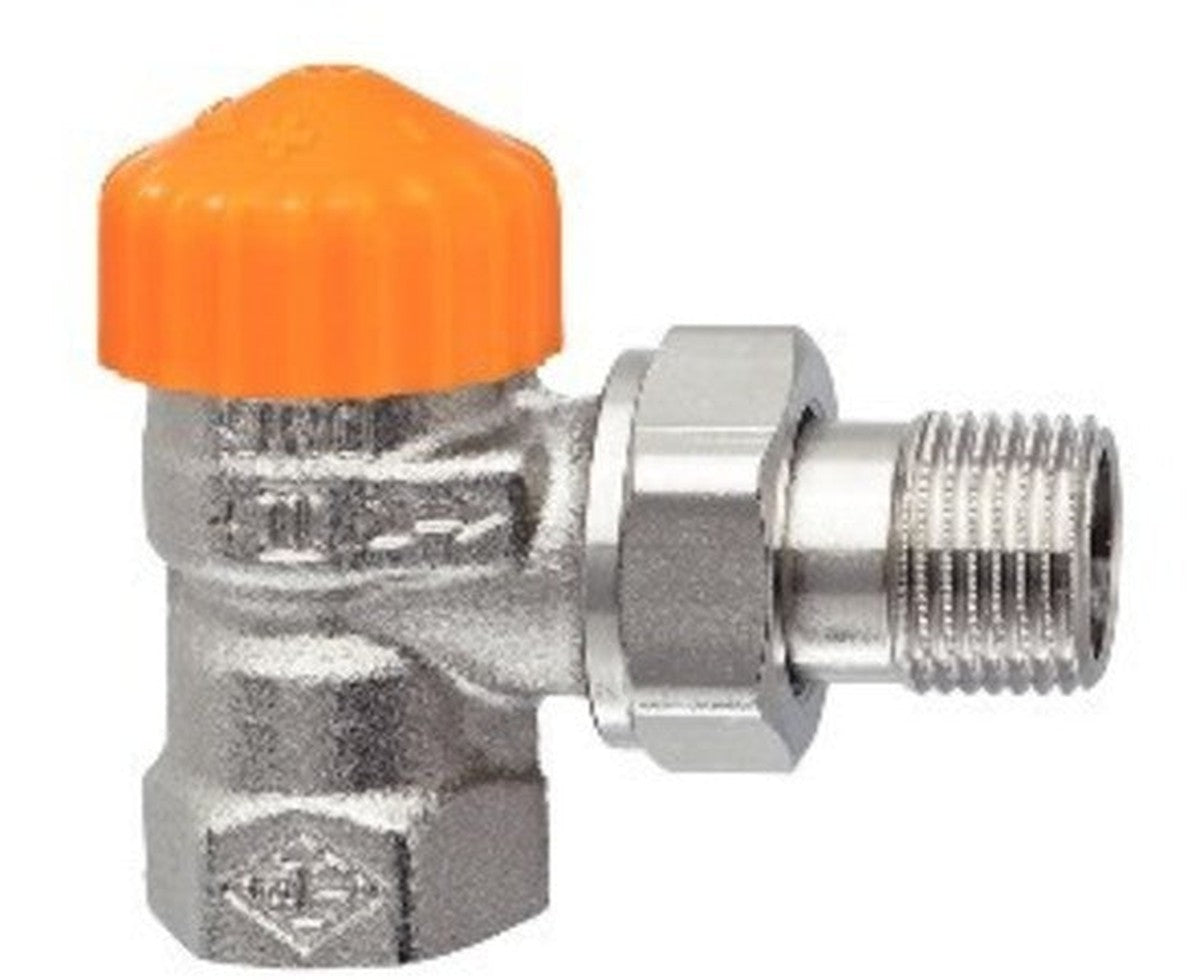 Heimeier Eclipse Thermostatic Valve - 1/2"F Angle Connection
