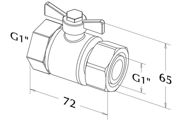 ROTH ROBINET A BILLE 1"
