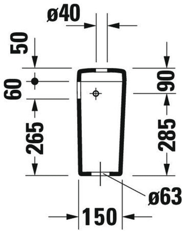 Duravit D-Code réservoir 3/6 L