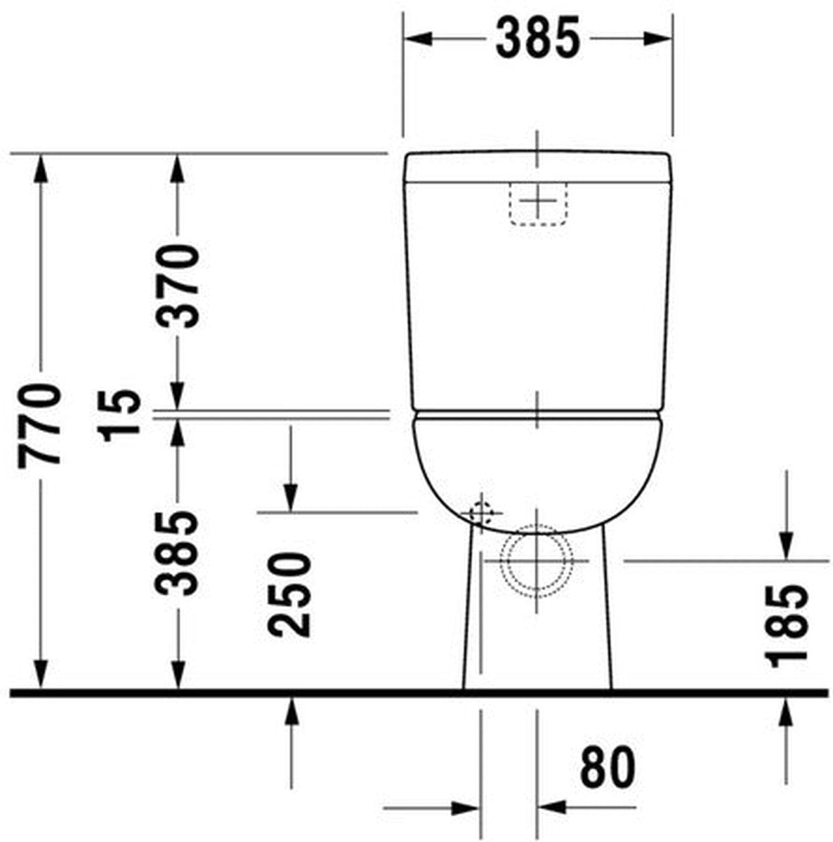 Cuvette WC sur pied Duravit D-Code - Pack complet