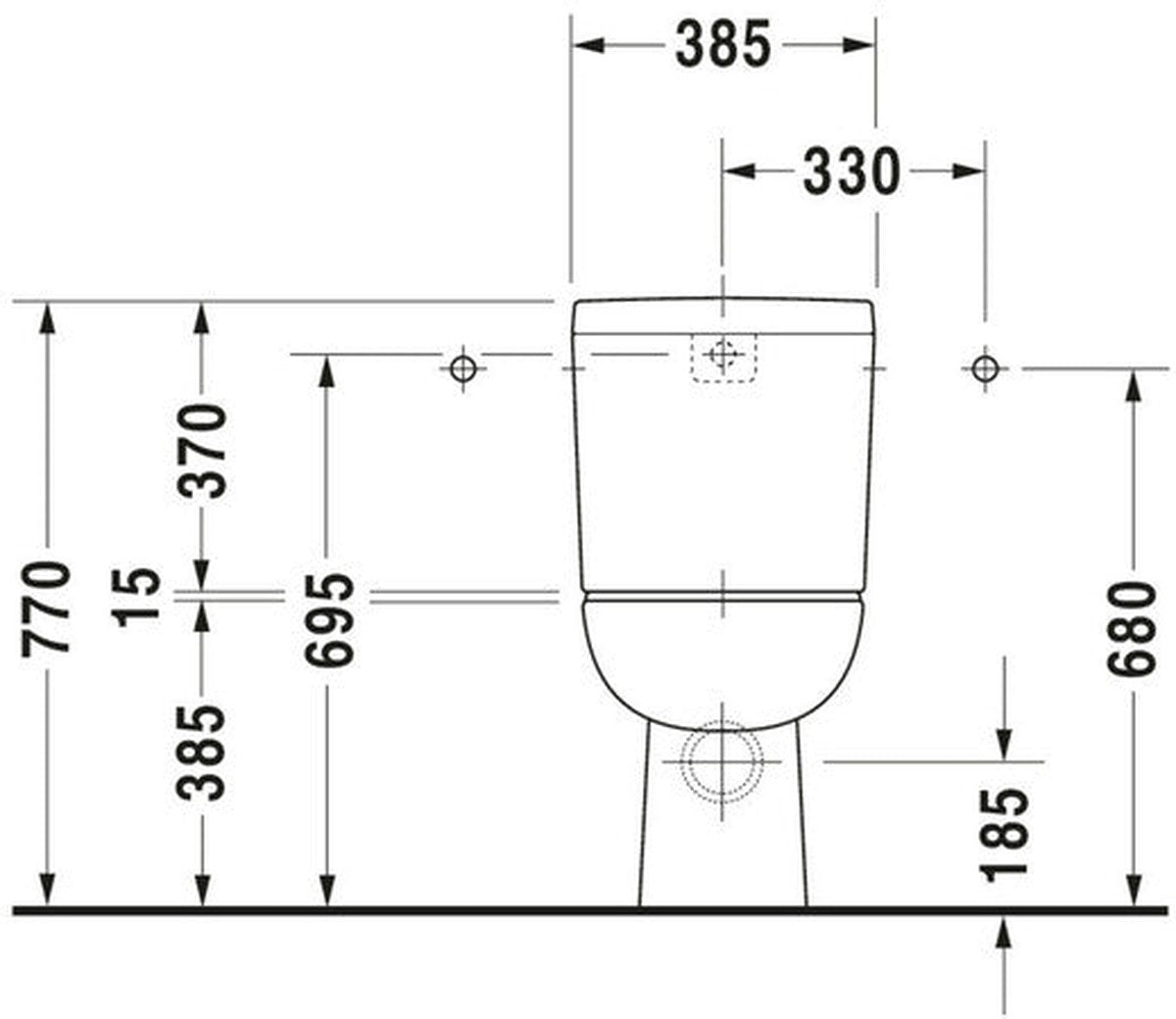Cuvette WC sur pied Duravit D-Code - Pack complet