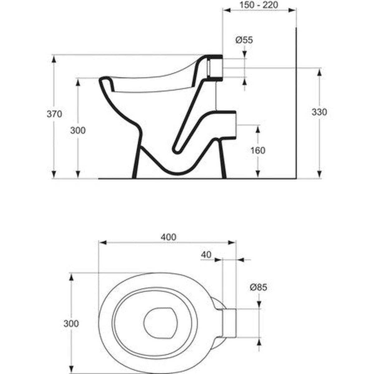 Porcher Maternelle cuvette pour enfants avec sortie H
