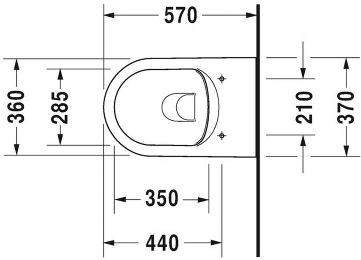 Cuvette WC suspendue Duravit ME by Starck sans rebord