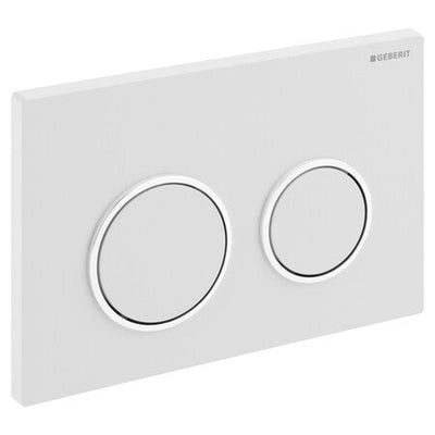 Geberit Omega20 plaque de commande blanc brillant/chrome