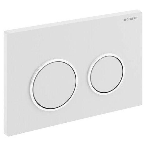 Geberit Omega20 plaque de commande blanc brillant/chrome
