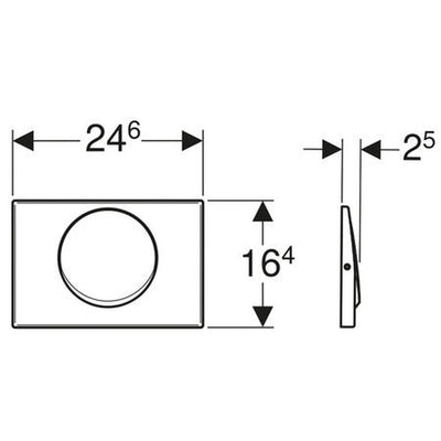Geberit Mambo plaque de commande inox