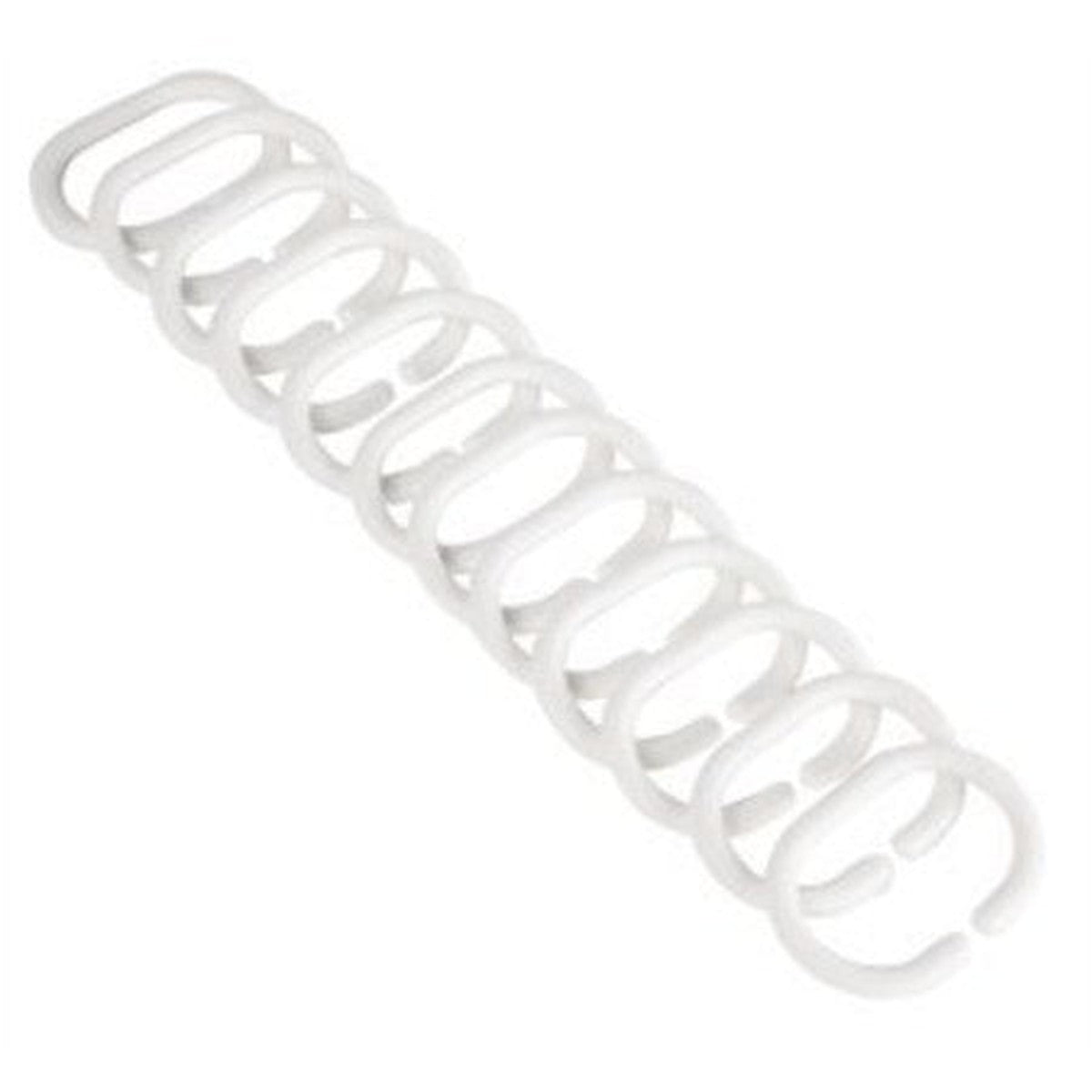 Anneaux de rideau de douche blancs Gedy - Lot de 12