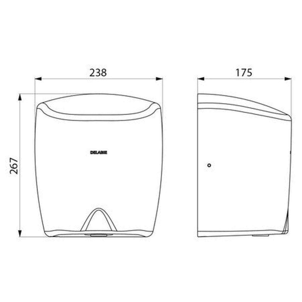 Sèche-mains infrarouge inox satiné