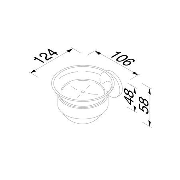 Geesa Nemox porte-savon fixation mural laiton chromé