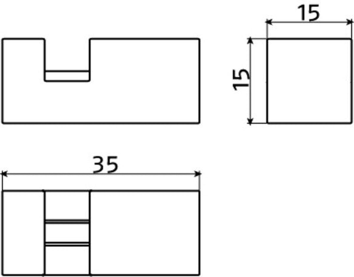 Clou Hold me set 4 pinces rétroviseur carré chrome