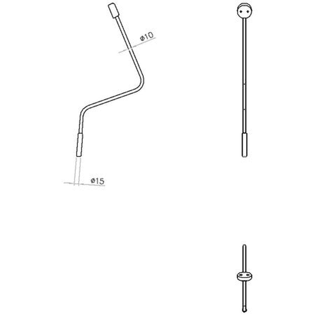 Normbau Nylon Care levier réglage miroir inclinable inox brossé gris foncé