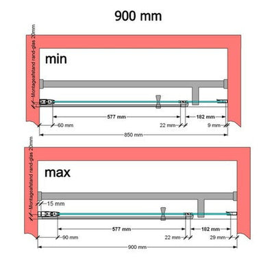 Van Marcke Pina XL Design porte pivotante 900x2000mm poli