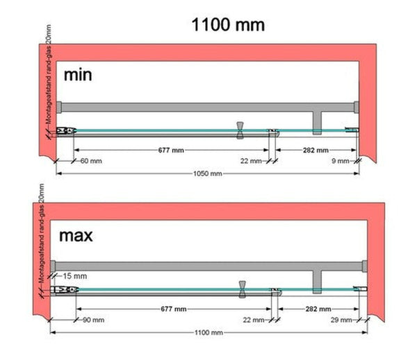 Van Marcke Pina XL Design porte pivotante 900x2000mm noir mat