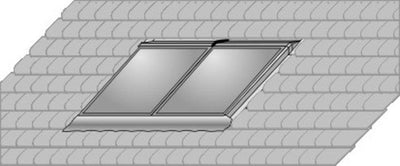 Wolf Solar set montage 2 capteurs Topson F3-1/CFK-1 intégré toiture toit ardoise