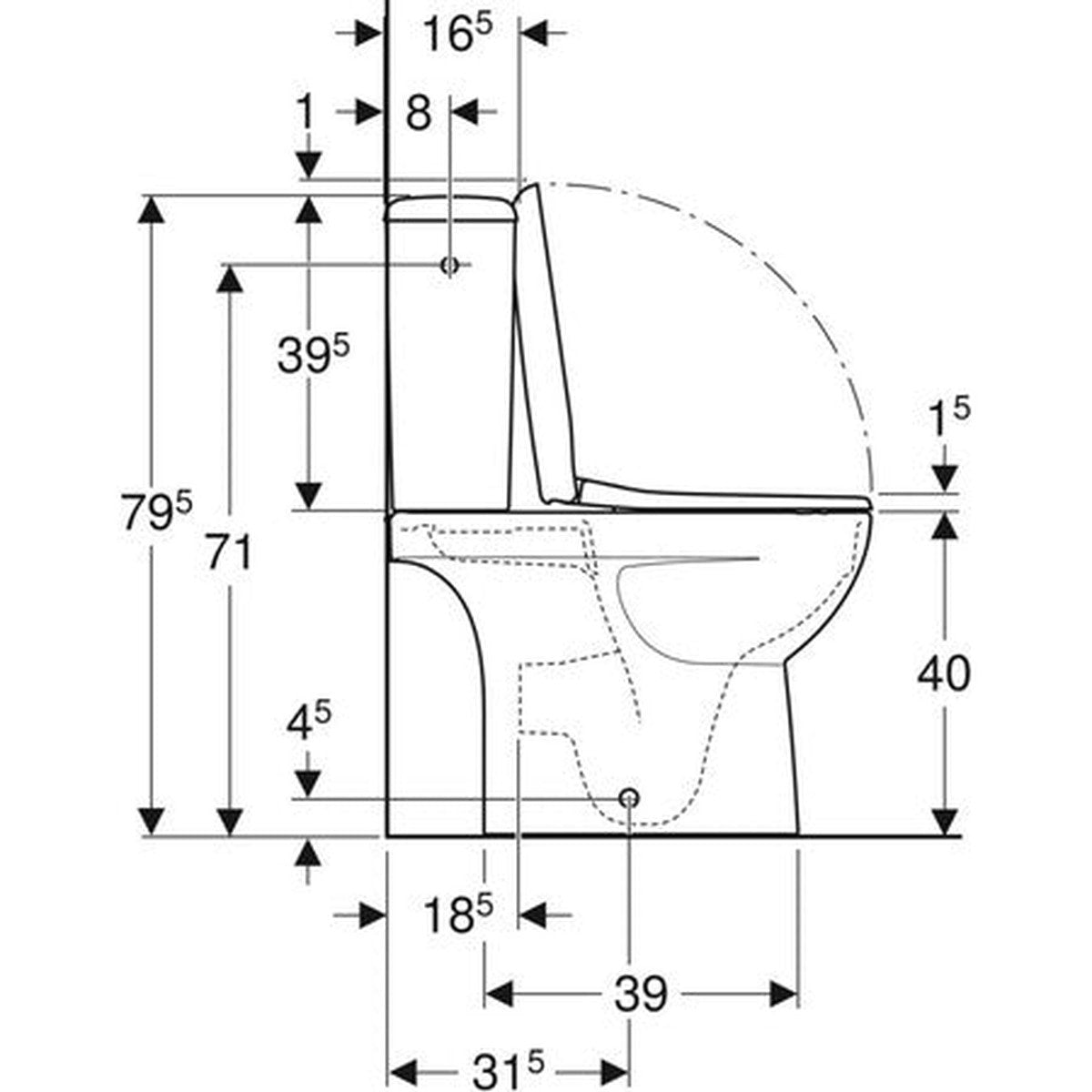 Pack WC Geberit Renova Compact - Sortie multidirectionnelle
