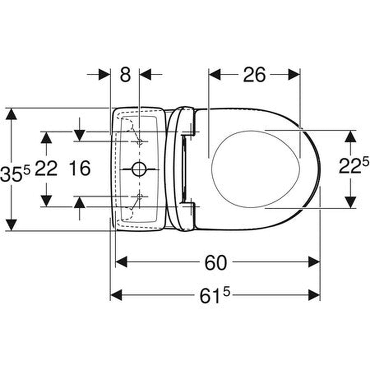 Pack WC Geberit Renova Compact - Sortie multidirectionnelle