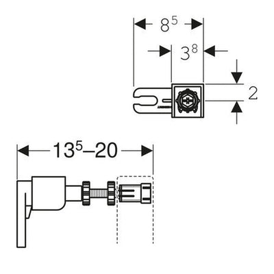 Geberit Duofix set de fixations murales pour montage individuel
