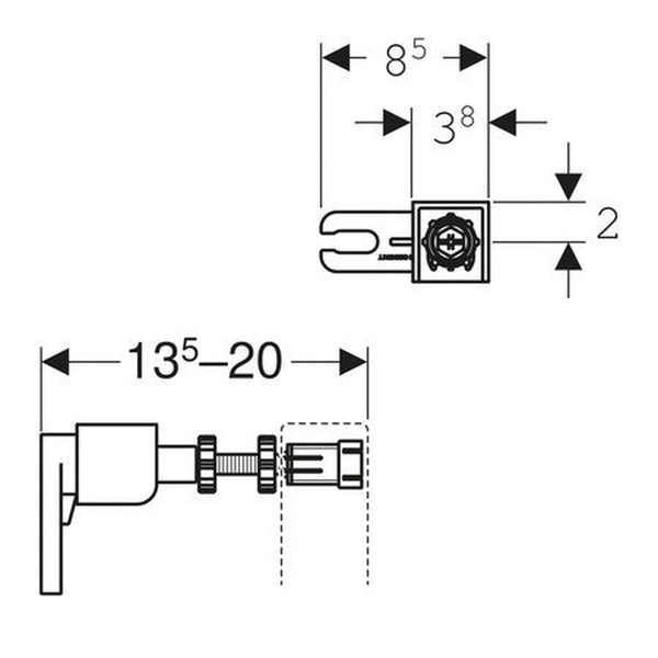 Geberit Duofix set de fixations murales pour montage individuel