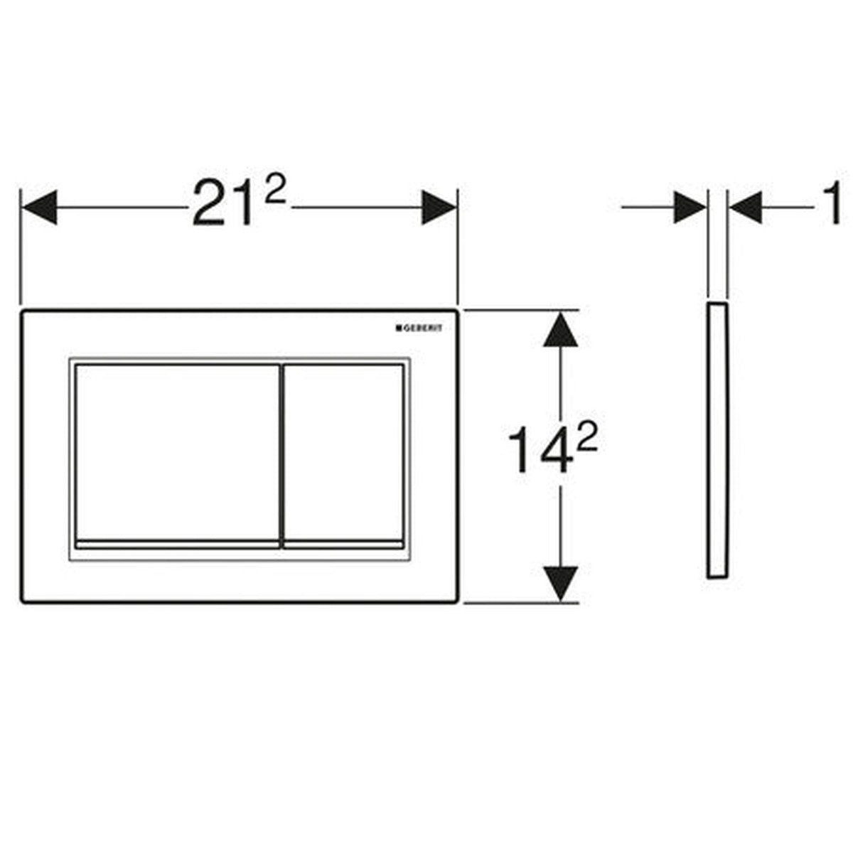 Geberit Omega30 plaque de commande chrome brillant/chrome mat
