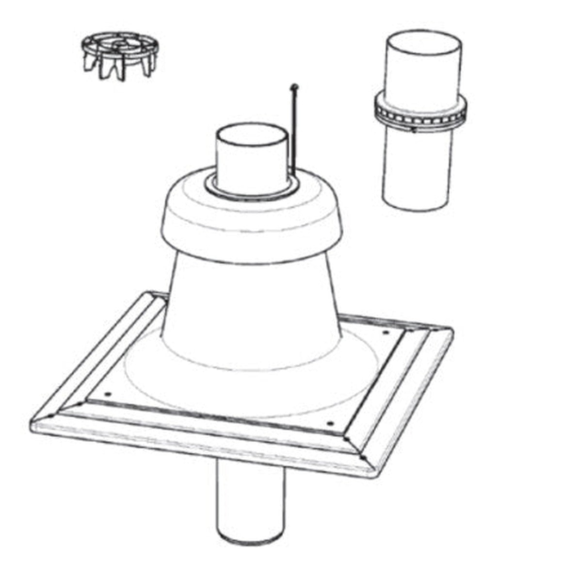 Riello Tau Unit - chapeau cheminée - D 80 - flex/rigide