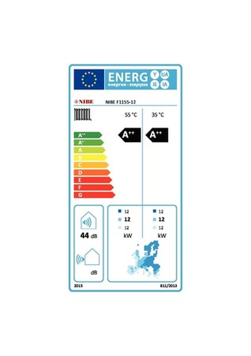Nibe F1155-12 water/water warmtepomp modulerend solo 3-12 kW