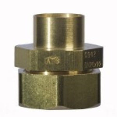 Chrome-plated brass fitting D20 x Copper 22 x 1