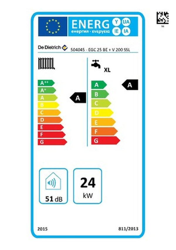 De Dietrich Twineo EGC25/V100SSL chaudière gaz sol condens 25,5kW ballon