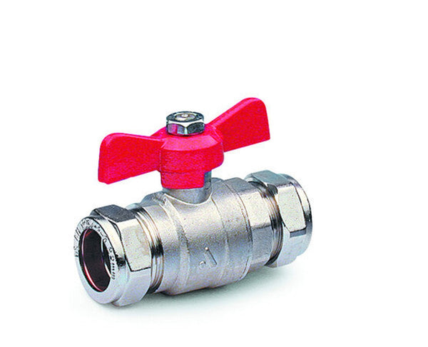 Soper 1330 T robinet à bille 2X bicônes D22 passage intégral poignée-pappillon