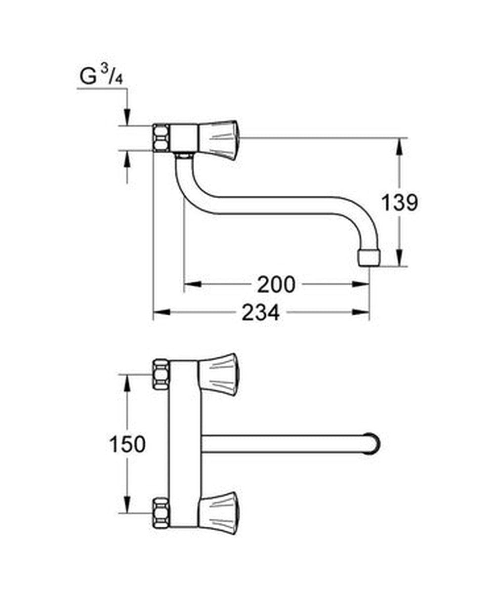 Mitigeur mural Grohe Costa L