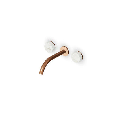 Zucchetti Isy22 Marmo inbouw wastafelkraan 208 mm geborsteld PVD koper