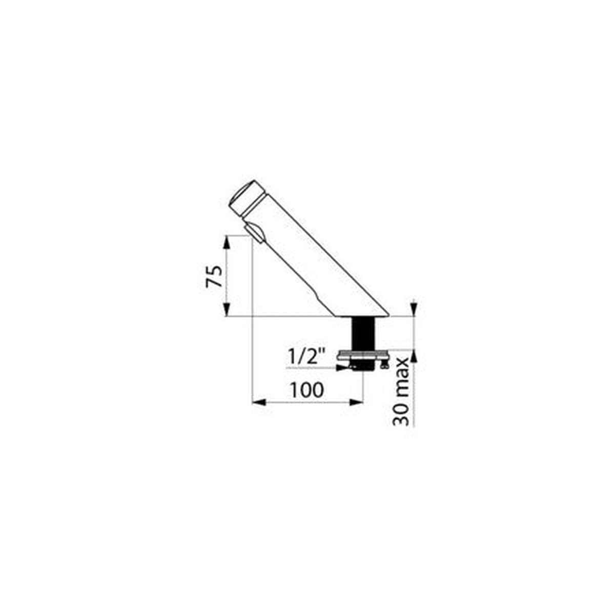 Delabie TEMPOSOFT 2 wastafelmengkraan F3/8" 7 sec