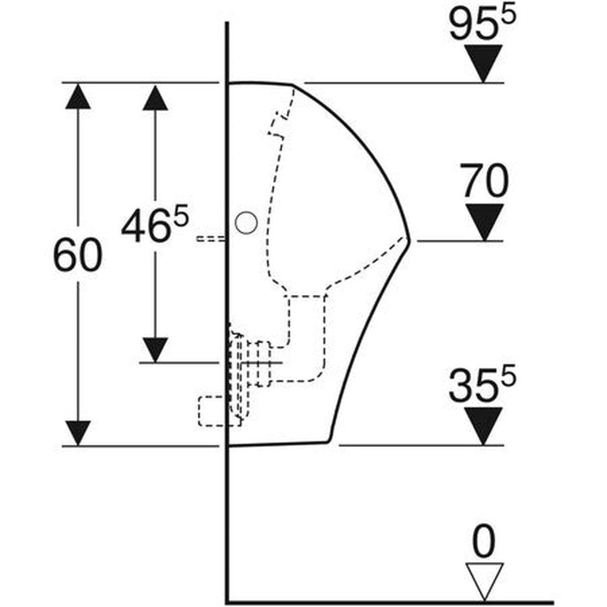 Geberit Narva wandurinoir zonder spoelrand
