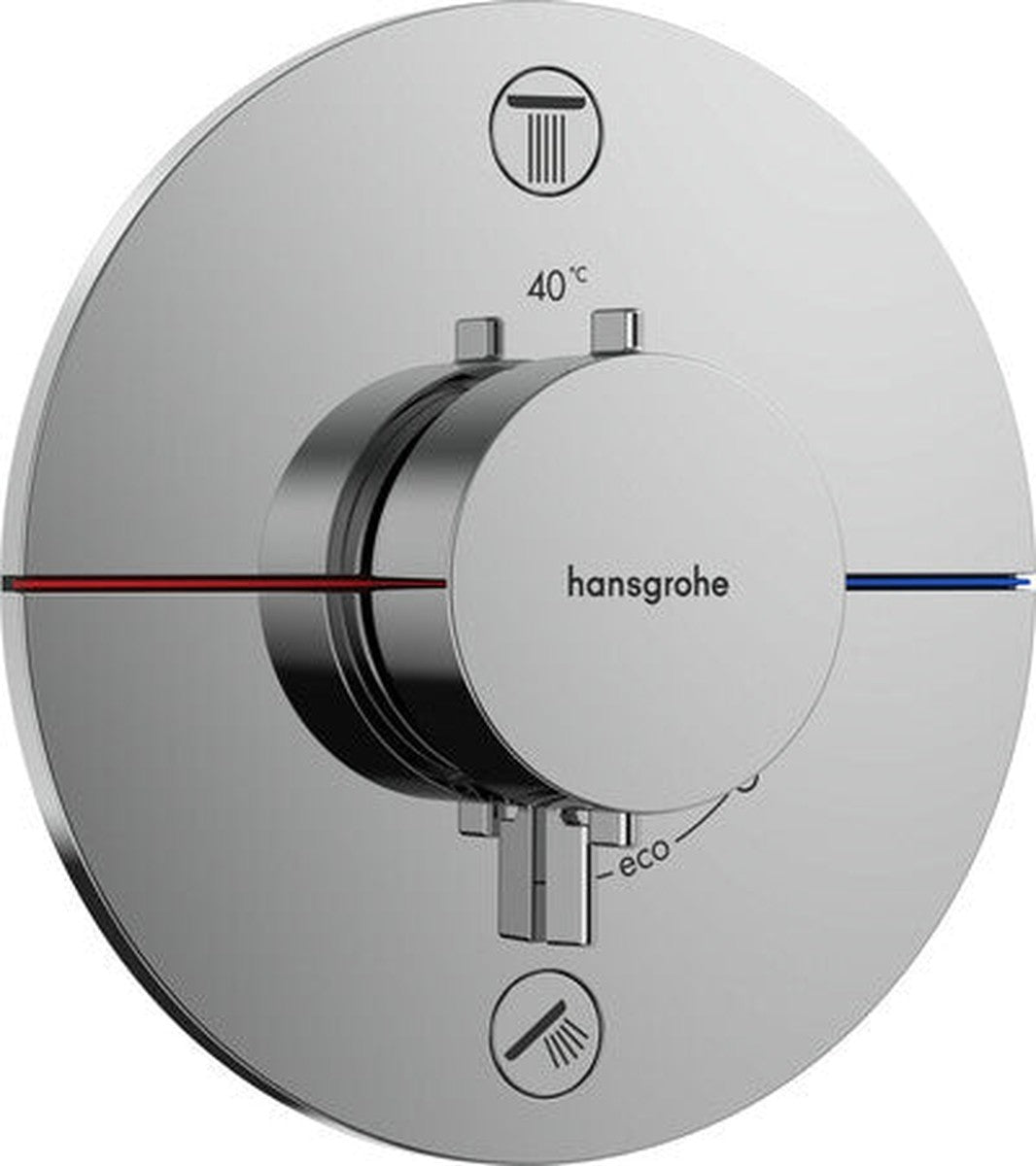 Chroom inbouw thermostatische afwerkset