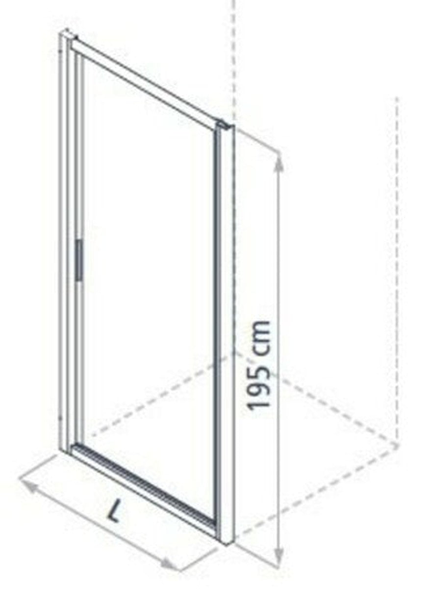 Arblu Mercurio draaideur douchecabine 77,5-82,5 cm