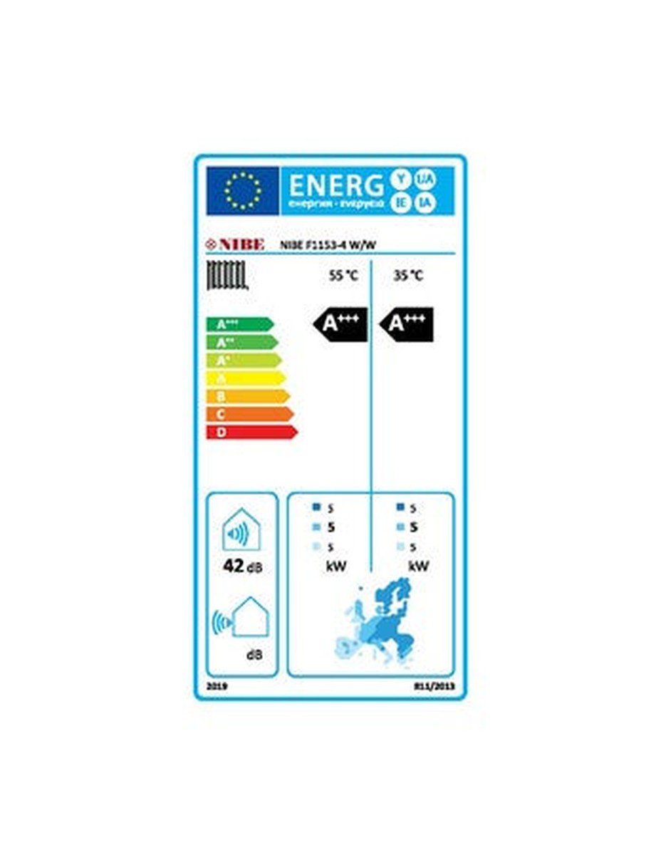 Nibe F1153-4 PC EM solo warmtepomp water/water 3 x 400V
