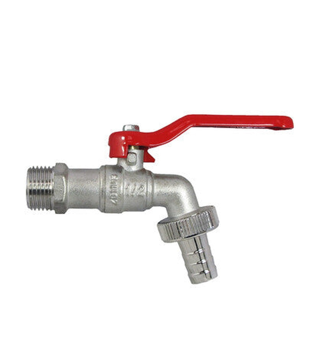Dubbele kogelkraan met lange hendel 1/2" rood