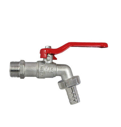 Dubbele kogelkraan met lange hendel 1/2" rood