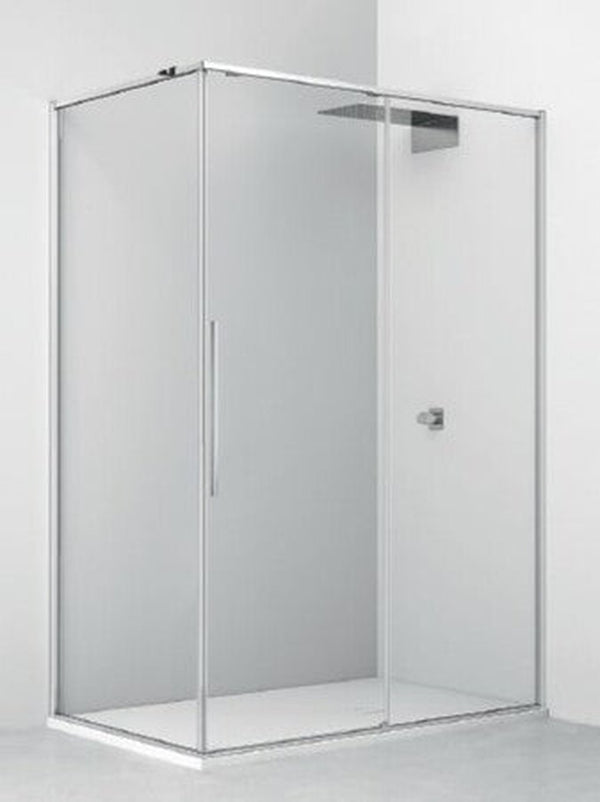 Arblu Filo porte douche coulissante 120CMx200CM profils blancs verre transparent