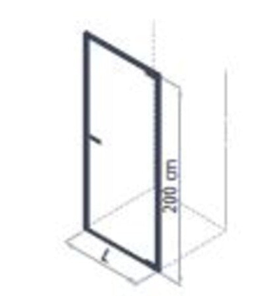 Arblu Filo porte pivotante 80CMx200CM profils blancs verre transparent