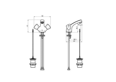 GO Van Marcke Rhone mélangeur lavabo avec chaînette