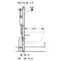 Geberit Duofix elément pour WC suspendue Delta 12cm