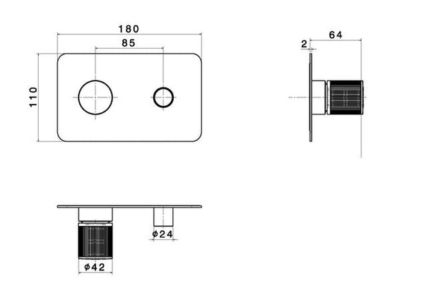 Van Marcke Ondine mitigeur douche à encastrer noir mat